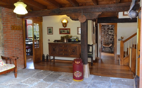 Rustic and welcoming hallway